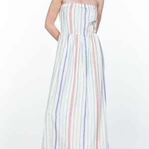 MULTI COLOR TUBE TOP MAXI DRESS